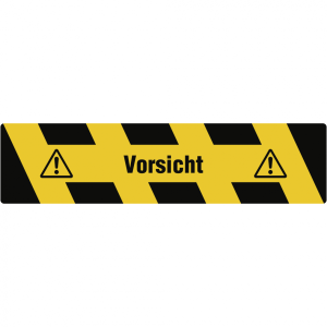 Dreifke&reg; Aufkleber Trittschutz "Vorsicht", Alu, selbstklebend, Antirutsch, 15...
