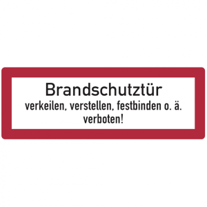 Dreifke&reg; Feuerwehrschild, Brandschutzt&uuml;r verkeilen, verstellen, festbinden o....
