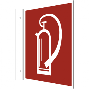 Dreifke&reg; Fahnenschild Feuerl&ouml;scher, Kunststoff, 200x200 mm