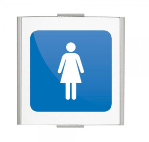 FRANKFURT T&uuml;rschild 120x120mm mit Piktogramm WC Damen