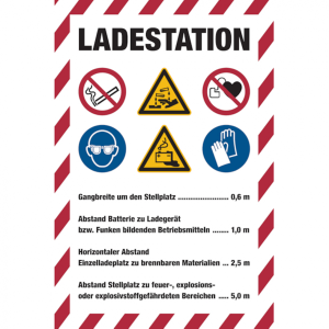 Dreifke&reg; Kombischild, Ladestation, Aluminiumverbund, 300 x 200 - 200x300x2 mm...