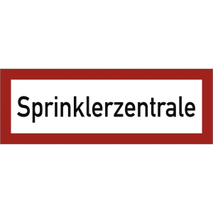 Dreifke&reg; Schild Sprinklerzentrale, Alu, 297x105 mm