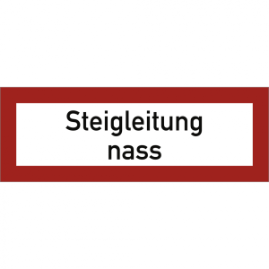 Dreifke&reg; Aufkleber Steigleitung nass, Folie, 210x74 mm