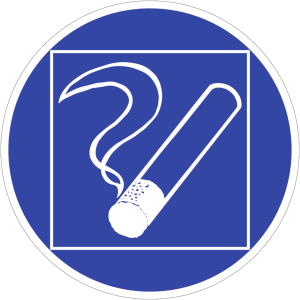 Dreifke&reg; Aufkleber (Folie) "Rauchen innerhalb des begrenzten Raumes gestattet...