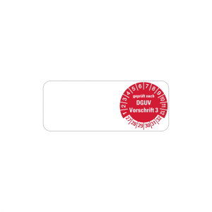 Dreifke&reg; Aufkleber Kabelpr&uuml;fplakette, gepr&uuml;ft nach DGUV Vorschrift 3, Folie, ...