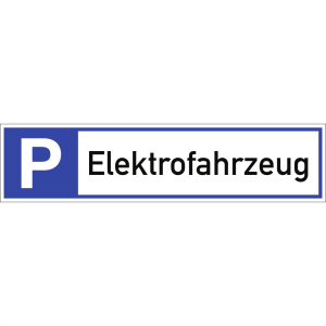 Dreifke&reg; Schild, Parkplatzreservierer Elektrofahrzeug, Alu, 460x110 mm