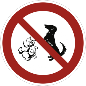 Dreifke&reg; Aufkleber Hundeverbot, Folie, &Oslash; 200 mm