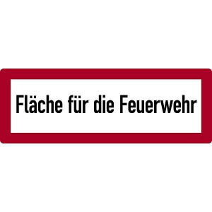 Dreifke&reg; Feuerwehrschild, Fl&auml;che f&uuml;r die Feuerwehr - DIN 4066 | Alu 2 mm | 59...