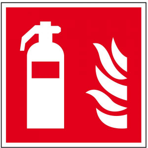 Dreifke&reg; Aufkleber Feuerl&ouml;scher | langnachleuchtend | Folie 20 x 20 cm | selb...