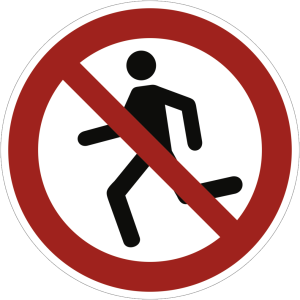 Dreifke&reg; Alu-Schild "Laufen verboten", &Oslash;40cm, 1 St&uuml;ck, Verbotszeichen (P048) ...