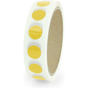 Dreifke&reg; Aufkleber Markierungspunkte blanko, Polypropylenfolie, gelb, &Oslash; 15 mm...