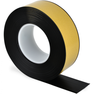 Bodenmarkierungsband WT-500 mit abgeschr&auml;gten Kanten, PVC, Schwarz, 50 mm x 10 m