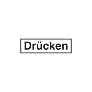 Dreifke&reg; T&uuml;rschild, Dr&uuml;cken, Folie, 30 x 90 mm, Folie selbstklebend 1 Stk.