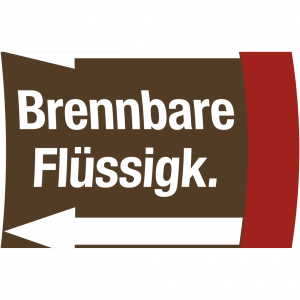 Aufkleber Band f&uuml;r Rohre &uuml;ber &Oslash; 50 mm,Gruppe 8 Brennbare Fl&uuml;ssigkeiten,Folie,...