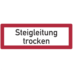 Dreifke&reg; Feuerwehrschild, Steigleitung trocken - DIN 4066 | Alu gepr&auml;gt | 297...