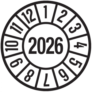 Jahrespr&uuml;fplaketten ab 26, Jahresfarben, &Oslash; 35mm - Bogen = 10 Plaketten - 35 m...