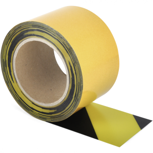 Universelles Bodenmarkierungsband WT-5125, PVC, Gelb/Schwarz, 75 mm x 10 m