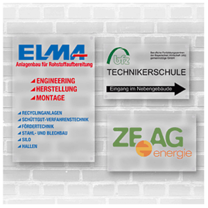 Dreifke&reg; Firmen- und Werbeschilder, Acrylglas AIR, halbtransparent(entspiegel...