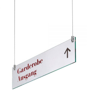 GALERIE Deckenh&auml;nger, ESG, 20 x 80 cm, zweischeibig