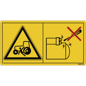 Dreifke&reg; Aufkleber - Motor nur vom Fahrersitz aus starten, Folie, 168x88 mm, ...