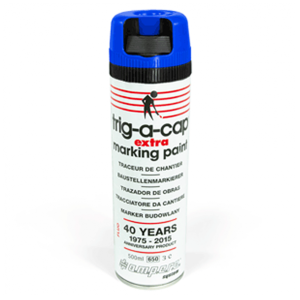 Baustellenmarkierer trig-a-cap&reg; extra, blau fluoreszierend