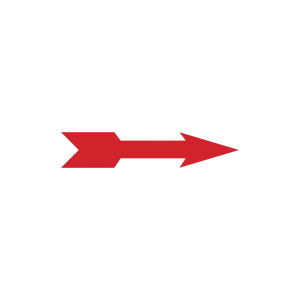 Dreifke&reg; Richtungspfeil, Rot, Folie - 1 Bund = 100 Stk. | Folie selbstklebend...