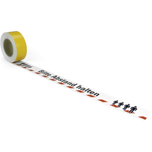 Aufkleber Bodenmarkierungsband WT-5229 "Bitte Abstand halten", Polyester, 50 ...