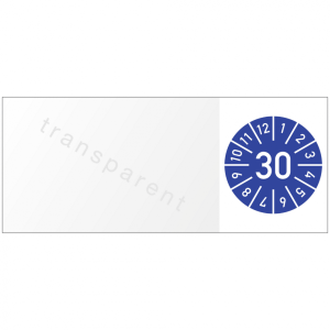 Dreifke&reg; Kabelpr&uuml;fplakette Jahr 2030 mit Monaten, Folie, 60x25 mm, 10 St&uuml;ck