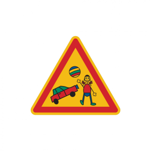 Dreifke&reg; Grundst&uuml;cksbeschilderung, Spielende Kinder | Alu gepr&auml;gt | 300x0 mm,...