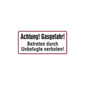 Dreifke&reg; Hinweisschild, Achtung! Gasgefahr!, 170x350mm, Alu gepr&auml;gt, Alu gepr...