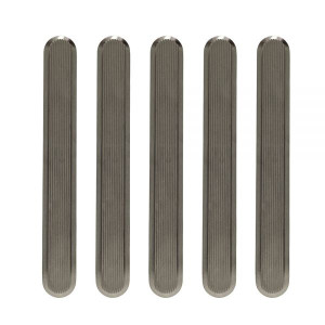 Leitstreifen aus Edelstahl 3,5 x 28 x 0,5 cm, gerillt, mit Stiften, 10 St&uuml;ck ...