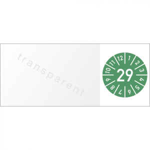 Dreifke&reg; Kabelpr&uuml;fplakette Jahr 2029 mit Monaten, Folie, 60x25 mm, 10 St&uuml;ck/B...