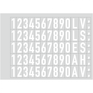 Dreifke&reg; Aufkleber - Selbstklebende Folienziffern und -buchstaben, wei&szlig;, 25 m...