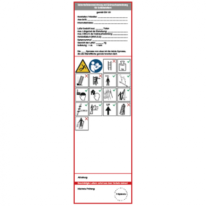Dreifke&reg; Aufkleber Grundplakette, Schiebeleitern, Folie, 225 x 65 mm - gem. E...