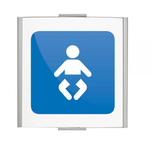FRANKFURT T&uuml;rschild 120x120mm mit Piktogramm Wickelraum