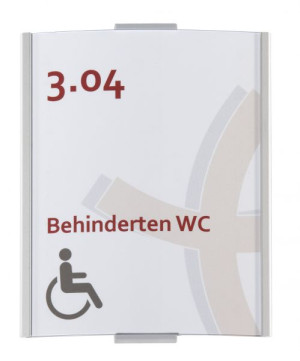 Frankfurt T&uuml;rschild DIN A6 | 148x120mm | Aluminium silber | entspiegelte Abde...