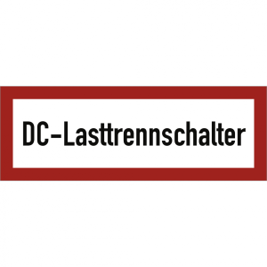 Dreifke&reg; Aufkleber DC-Lasttrennschalter, Folie, 148x52 mm