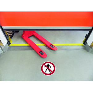 Dreifke&reg; Fu&szlig;bodenaufkleber, Antirutsch "F&uuml;r Fu&szlig;g&auml;nger verboten", &Oslash;30cm, 1 St&uuml;...
