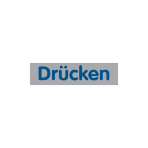 Dreifke&reg; T&uuml;rschild, Dr&uuml;cken, 20 x 80 mm, PVC 1 Stk.