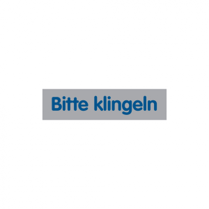 Dreifke&reg; T&uuml;rschild, Bitte klingeln | PVC | 80x20 mm, 1 Stk