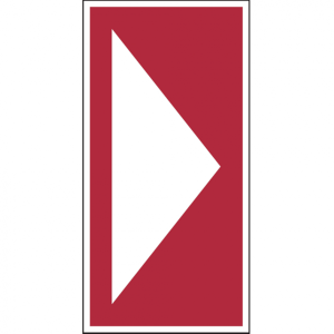 Dreifke&reg; Aufkleber Brandschutzzeichen, Richtungspfeil - DIN/TR 4844-4 | Folie...