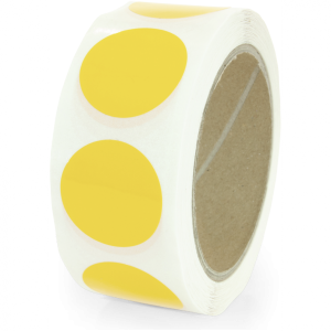 Dreifke&reg; Aufkleber Markierungspunkte blanko, Polypropylenfolie, gelb, &Oslash; 35 mm...