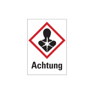 Dreifke&reg; Gefahrstoffetiketten - Gesundheitsgefahr (GHS08) &amp; Signalwort "Achtu...