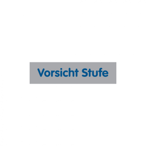 Dreifke&reg; T&uuml;rschild, Vorsicht Stufe, 20 x 80 mm, PVC 1 Stk.
