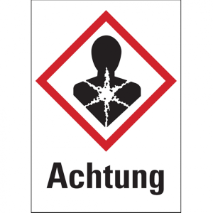 Dreifke&reg; Gefahrstoffetiketten - Gesundheitsgefahr (GHS08) S - 20x29 mm Folie ...