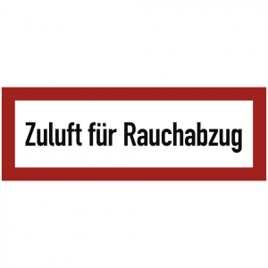 Dreifke&reg; Brandschutzschild Zuluft f&uuml;r Rauchabzug, Alu, 297x105 mm, 1 St&uuml;ck