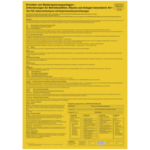 Dreifke&reg; Warnschild Errichten von Niederspannungsanlagen..., DIN VDE 0100-723...
