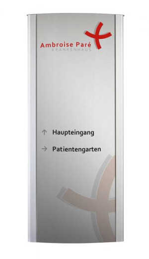 FRANKFURT Au&szlig;enaufsteller, Beschriftungsfl&auml;che silber, 200 x 108,5 cm