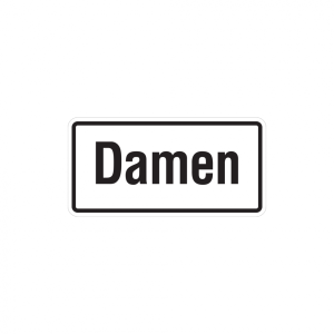 Dreifke&reg; WC-Schild, Damen, Folie, 50 x 100 mm, Folie selbstklebend 1 Stk.