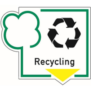 Dreifke&reg; Abfallkennzeichen, Recycling, Folie | Folie selbstklebend | 250x216 mm